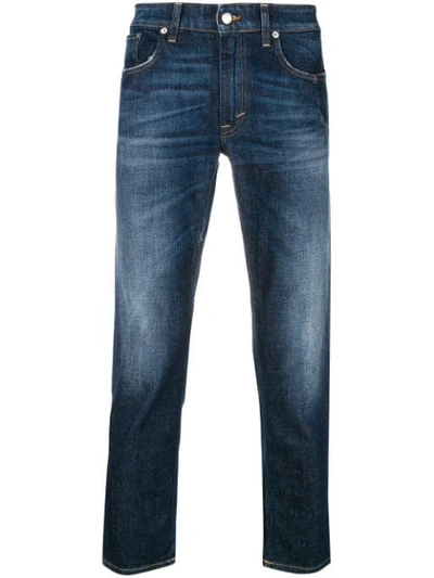 Department 5 Cropped Fitted Jeans - Blue