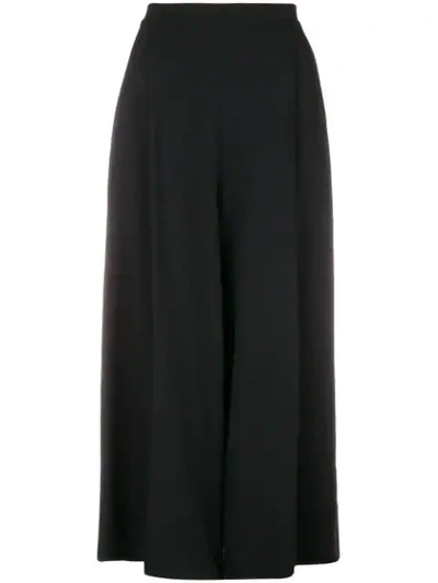 Pinko Front Pleat Culottes In Black