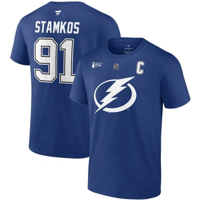 Fanatics Branded Steven Stamkos Blue Tampa Bay Lightning 2022 Stanley Cup Final Authentic Stack Name