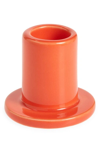 Hay Tube Candleholder In Warm Red