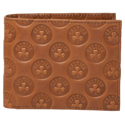 Lusso Boston Celtics Strata Bi-fold Wallet In Brown