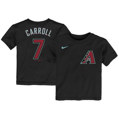 Nike Kids' Toddler  Corbin Carroll Black Arizona Diamondbacks 2024 Fuse Name & Number T-shirt
