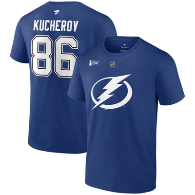Fanatics Branded Nikita Kucherov Blue Tampa Bay Lightning 2022 Stanley Cup Final Authentic Stack Nam
