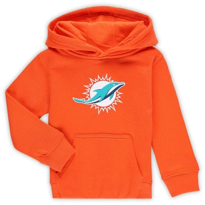 Outerstuff Kids' Toddler Orange Miami Dolphins Logo Pullover Hoodie