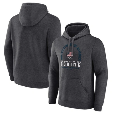 Fanatics Branded Heather Charcoal Team Usa Boxing Trials Sparring Arch Pullover Hoodie