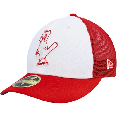New Era Men's  White, Red St. Louis Cardinals 2023 On-field Batting Practice Low Profile 59fifty Fitt In White,red