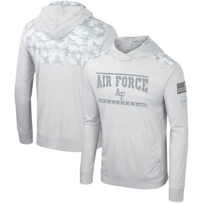 Colosseum Gray Air Force Falcons Oht Military Appreciation Long Sleeve Hoodie T-shirt