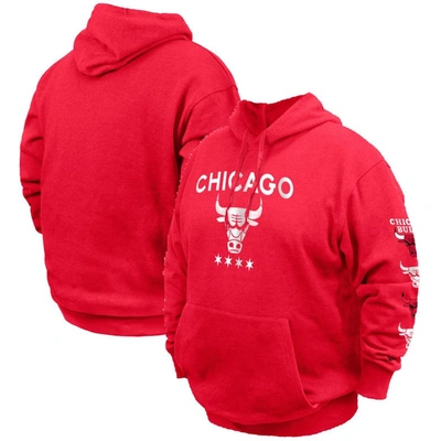 New Era Red Chicago Bulls Big & Tall 2023/24 City Edition Pullover Hoodie
