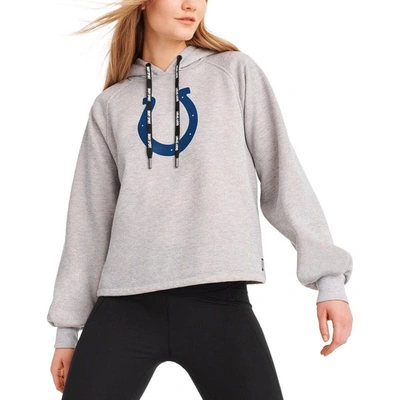 Dkny Sport Heather Gray Indianapolis Colts Debbie Dolman Raglan Pullover Hoodie