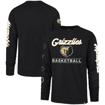 47 ' Black Memphis Grizzlies 2023/24 City Edition Triplet Franklin Long Sleeve T-shirt