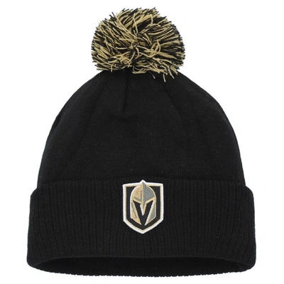 Adidas Originals Adidas Black Vegas Golden Knights Cold.rdy Cuffed Knit Hat With Pom