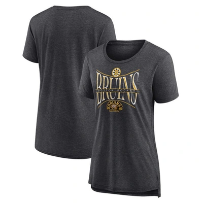 Fanatics Branded  Heather Charcoal Boston Bruins Centennial Hockey Tri-blend T-shirt