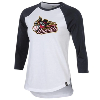 Under Armour Black/white Quad Cities River Bandits Three-quarter Sleeve Performance Baseball T-shirt