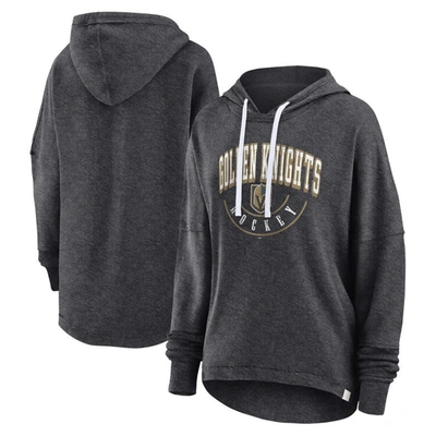 Fanatics Branded Heather Charcoal Vegas Golden Knights Lux Lounge Helmet Arch Pullover Hoodie