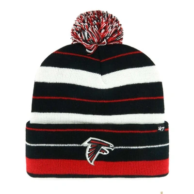 47 ' Black Atlanta Falcons Powerline Cuffed Knit Hat With Pom
