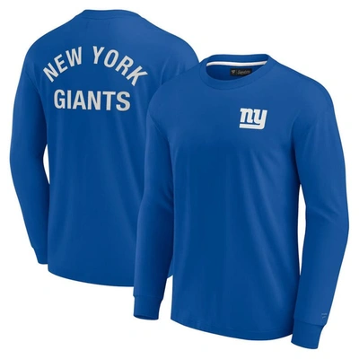 Fanatics Signature Unisex  Royal New York Giants Super Soft Long Sleeve T-shirt