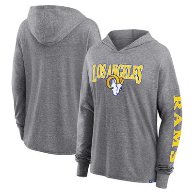 Fanatics Branded Heather Gray Los Angeles Rams Classic Outline Pullover Hoodie