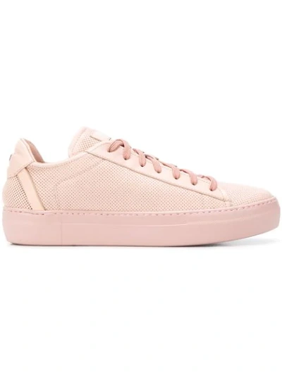 Fabi Perforated Low-top Trainers In Pink