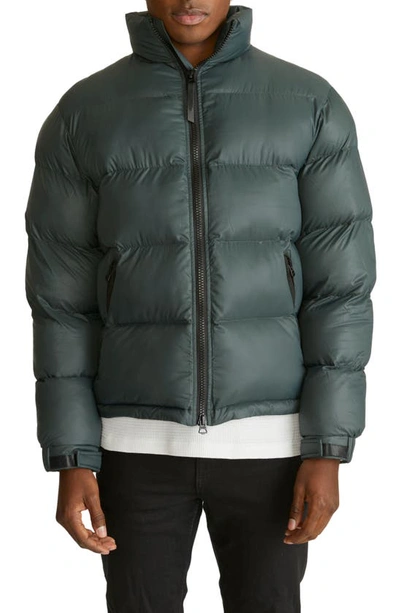 Hudson Nylon Puffer Jacket In Green