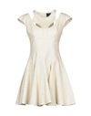 Philipp Plein Short Dress In Ivory