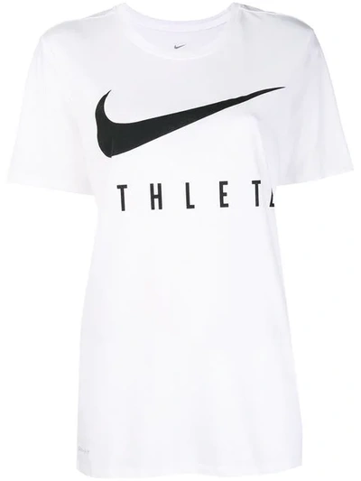 Nike Front Logo Printed T-shirt - White