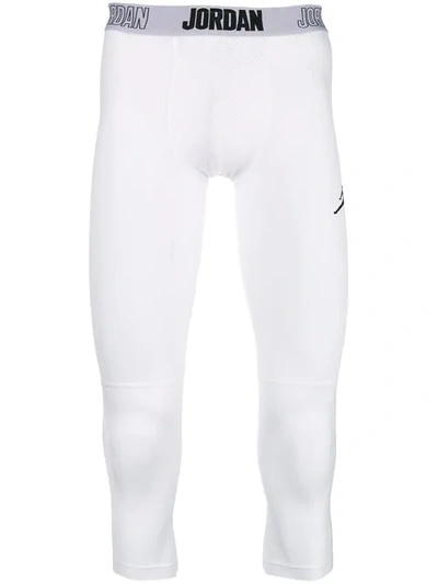 Nike Cropped Fitted Leggings In White