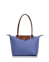 Longchamp Le Pliage Medium Nylon Tote In Lavender Purple/gold