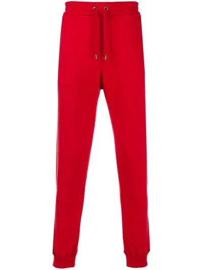 Versace Tapered Joggers In Red