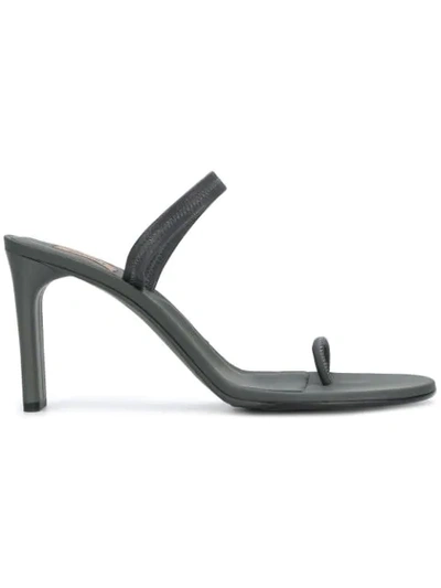 Yeezy Overlocked Toe Strap Sandals In Grey