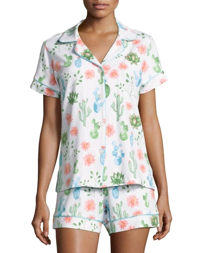 Bedhead Marfa-print Shorty Pajama Set In White Pattern