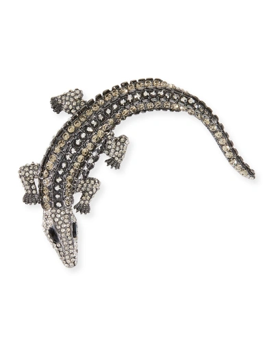 Natasha Accessories Limited Embellished Alligator Hair Pin In Multi