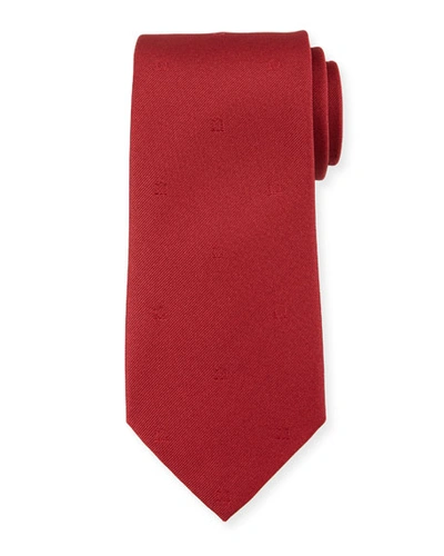 Ferragamo Eston Solid Silk Tie, Red