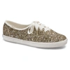 Keds X Kate Spade New York Women's Glitter Lace Up Sneakers In Platinum Gold