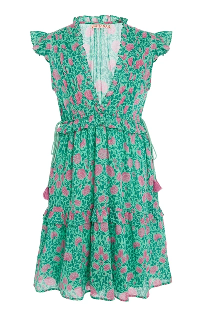 Banjanan Chandra Tiered Floral Cotton voile Mini Dress ModeSens
