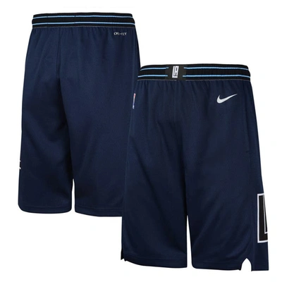 Nike Kids' Youth  Navy La Clippers 2023/24 City Edition Swingman Performance Shorts
