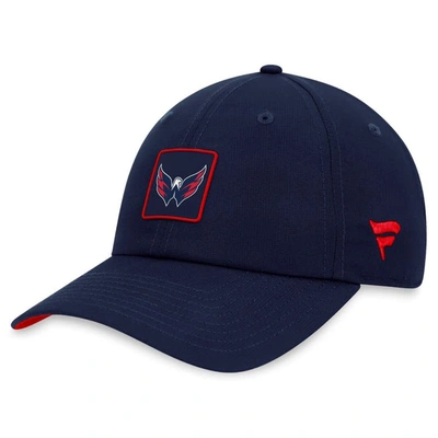 Fanatics Branded  Navy Washington Capitals Authentic Pro Rink Adjustable Hat In Blue