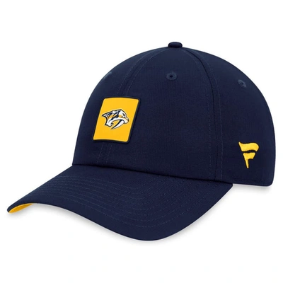 Fanatics Branded  Navy Nashville Predators Authentic Pro Rink Adjustable Hat In Blue
