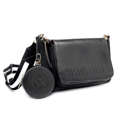 Lusso Boston Celtics Rianna Multi Pouchette Bag In Black