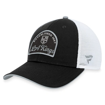 Fanatics Branded Black/white Los Angeles Kings Fundamental Adjustable Hat In Black,white