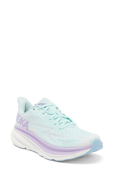 Hoka Clifton 9 Running Shoe In Sunlit Ocean / Lilac Mist Mist