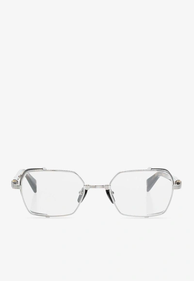 Balmain Brigade-iii Rectangle Eyeglasses In Transparent