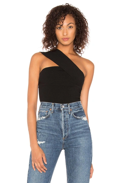 Autumn Cashmere One Shoulder Tube Top In Black