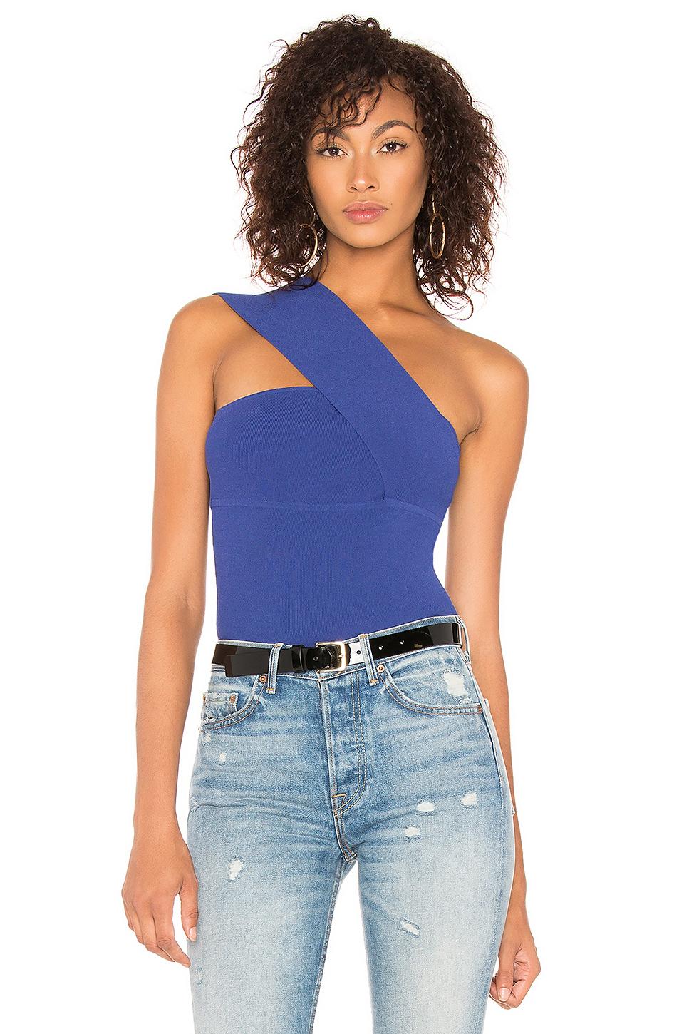 Autumn Cashmere One Shoulder Tube Top In Royal. In Regatta Blue ModeSens