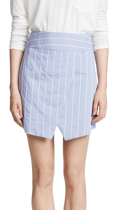 Evidnt Asymmetrical Miniskirt In Sky Stripe