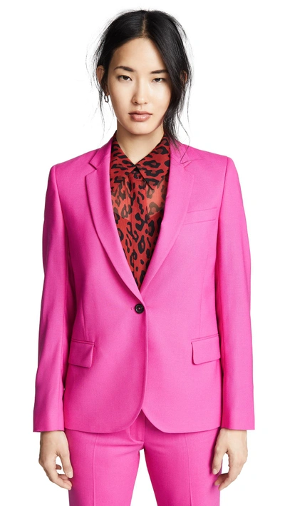 Paul Smith Single Button Blazer In Fuchsia