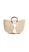 Pamela Munson The Bimini Crescent Tote Bag In Off White