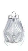 Rebecca Minkoff Julian Nylon Backpack In Silver