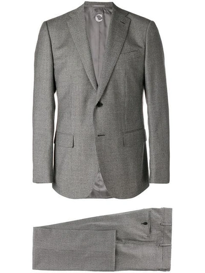 Caruso Houndstooth Two-piece Suit In Grey