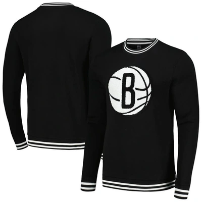 Stadium Essentials Black Brooklyn Nets Club Level Pullover Sweatshirt