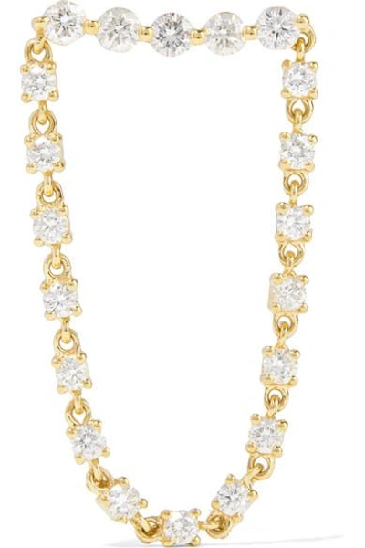 Anita Ko Bar Loop 18-karat Gold Diamond Earring